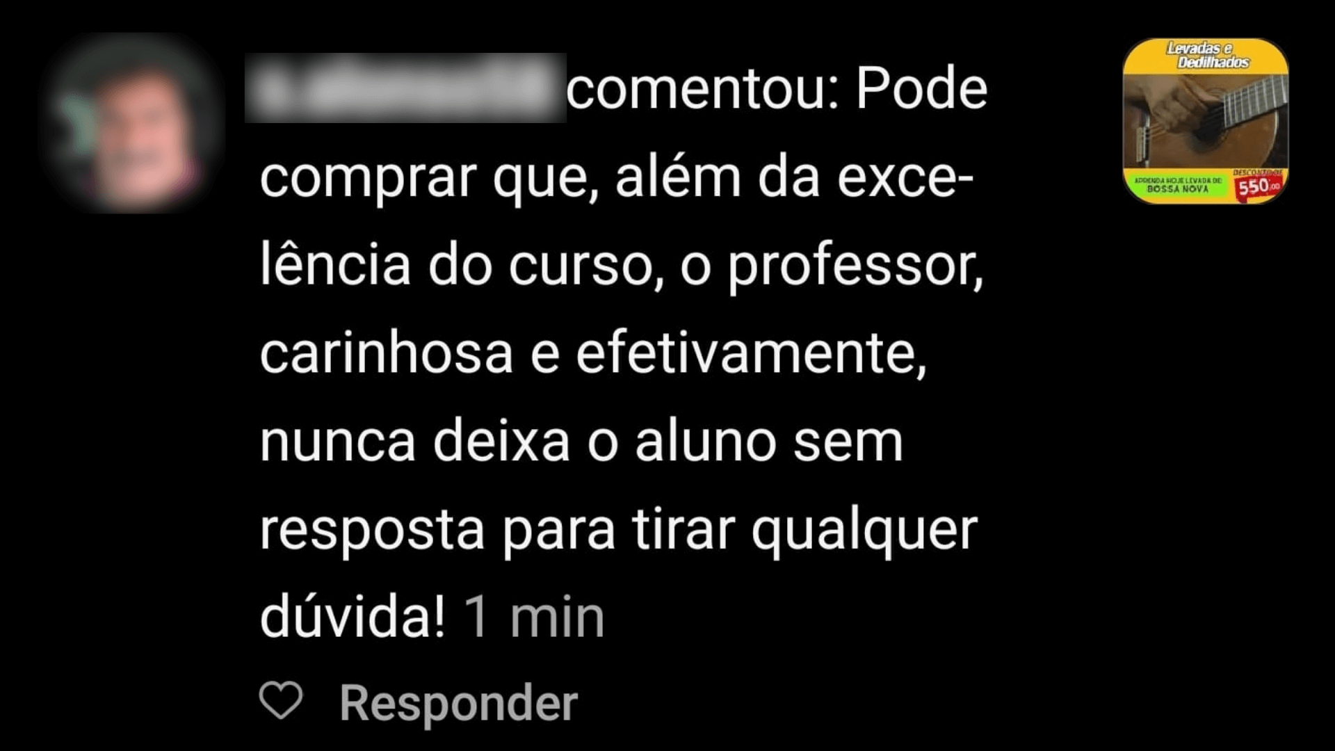 Curso Levadas e Dedilhados depoimentos vale a pena