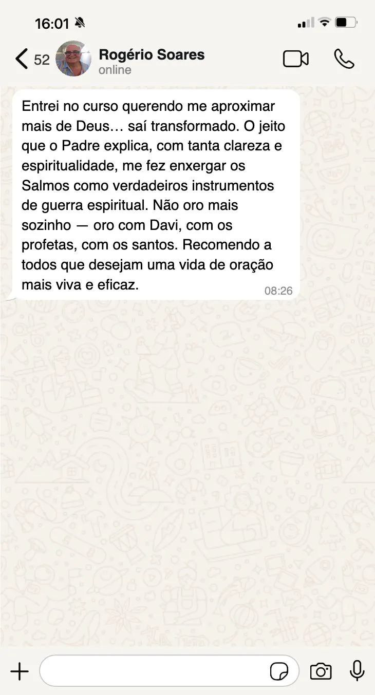 Curso O Poder dos Salmos: A Alma das Escrituras depoimentos vale a pena