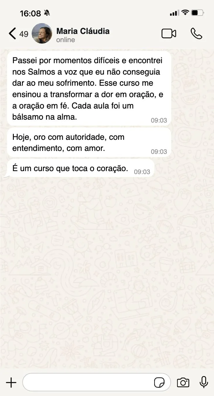 Curso O Poder dos Salmos: A Alma das Escrituras depoimentos vale a pena