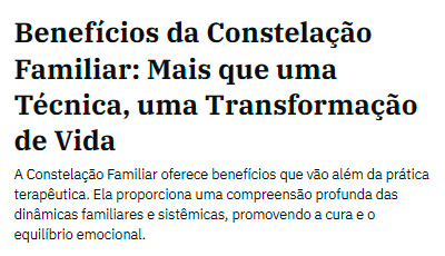 Curso de Constelação Familiar suporte de duvidas em constelação familiar