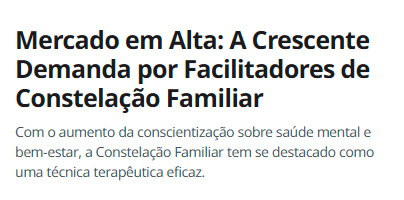 Curso de Constelação Familiar é bom?