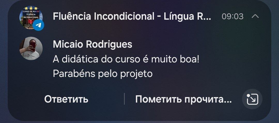 Curso de Russo Fluência Incondicional depoimentos vale a pena