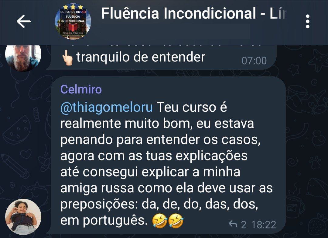 Curso de Russo Fluência Incondicional depoimentos vale a pena