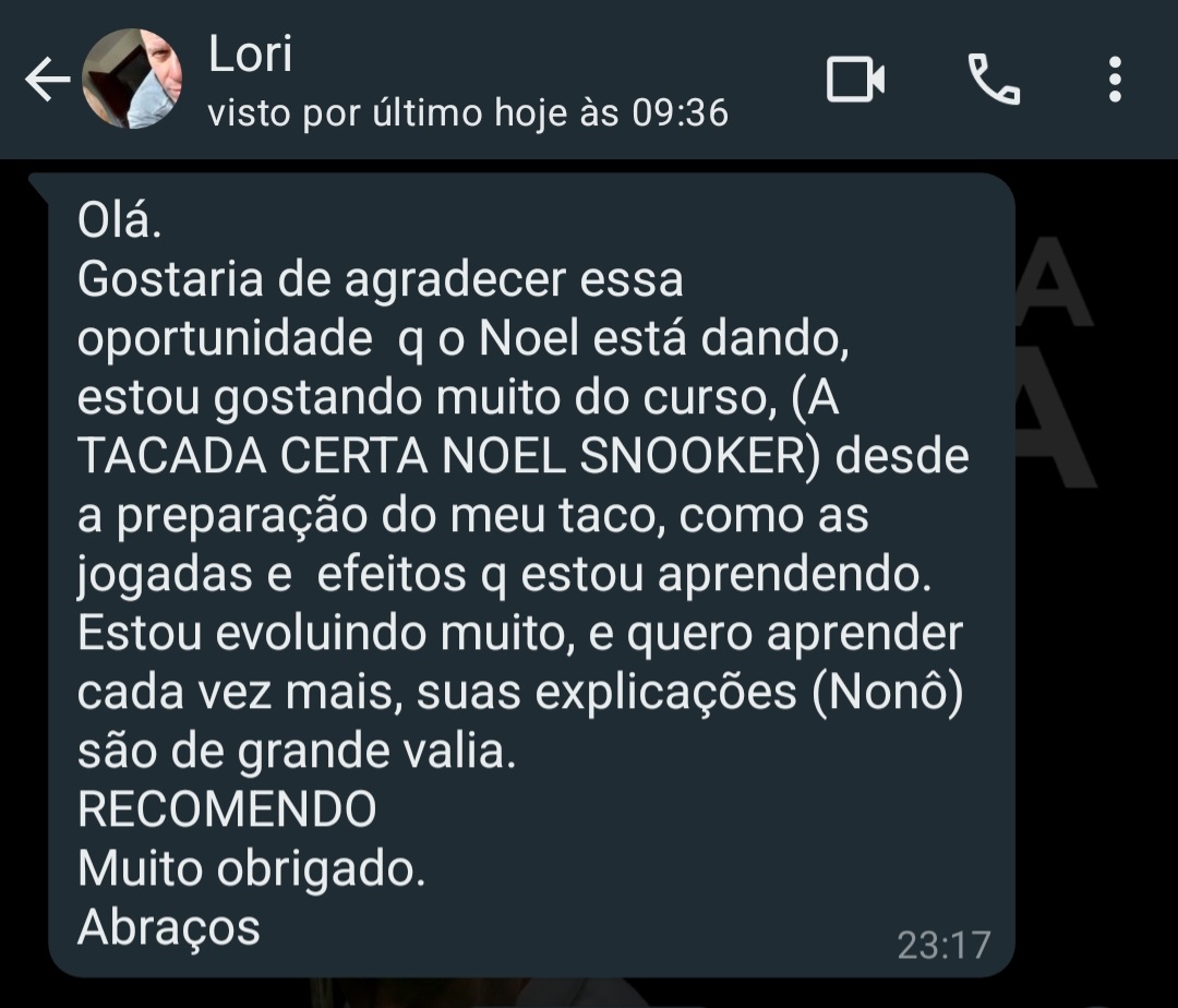 Curso A Tacada Certa depoimentos vale a pena