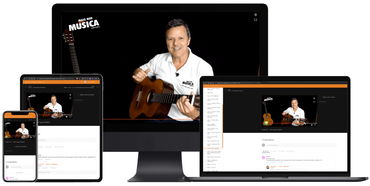 Curso de Violão Método Tríade suporte de duvidas em como tocar violão