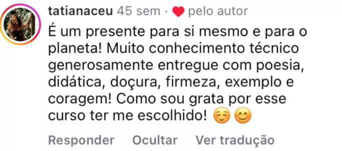 Curso O Maravilhoso Mundo dos Jardins Agroecológicos depoimentos vale a pena