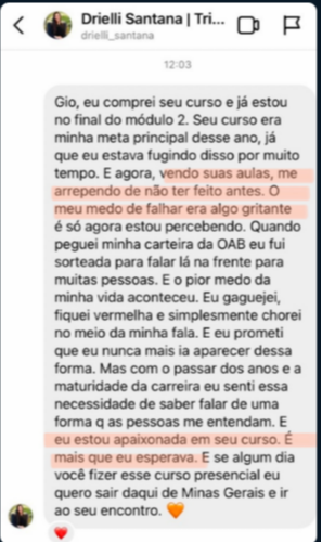 Orátole - Formação em Oratória Jurídica depoimentos vale a pena