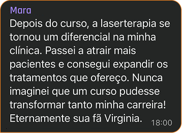 Curso de Laserterapia e Amamentação da Virginia Ferreira depoimentos vale a pena