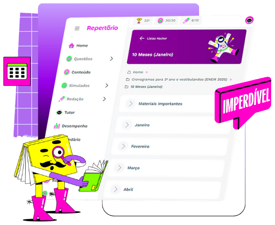 Repertório ENEM suporte de duvidas em preparatório ENEM
