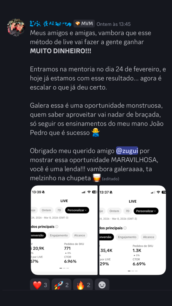 Mentoria LiveCode TikTok depoimentos vale a pena